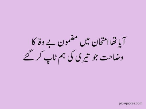 Bewafa Poetry in Urdu